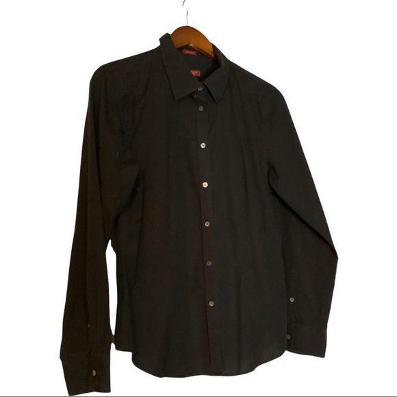 Talbots size 12 Ladies blouse in Black.Cotton blend. Long sleeved classic style. - Picture 1 of 8